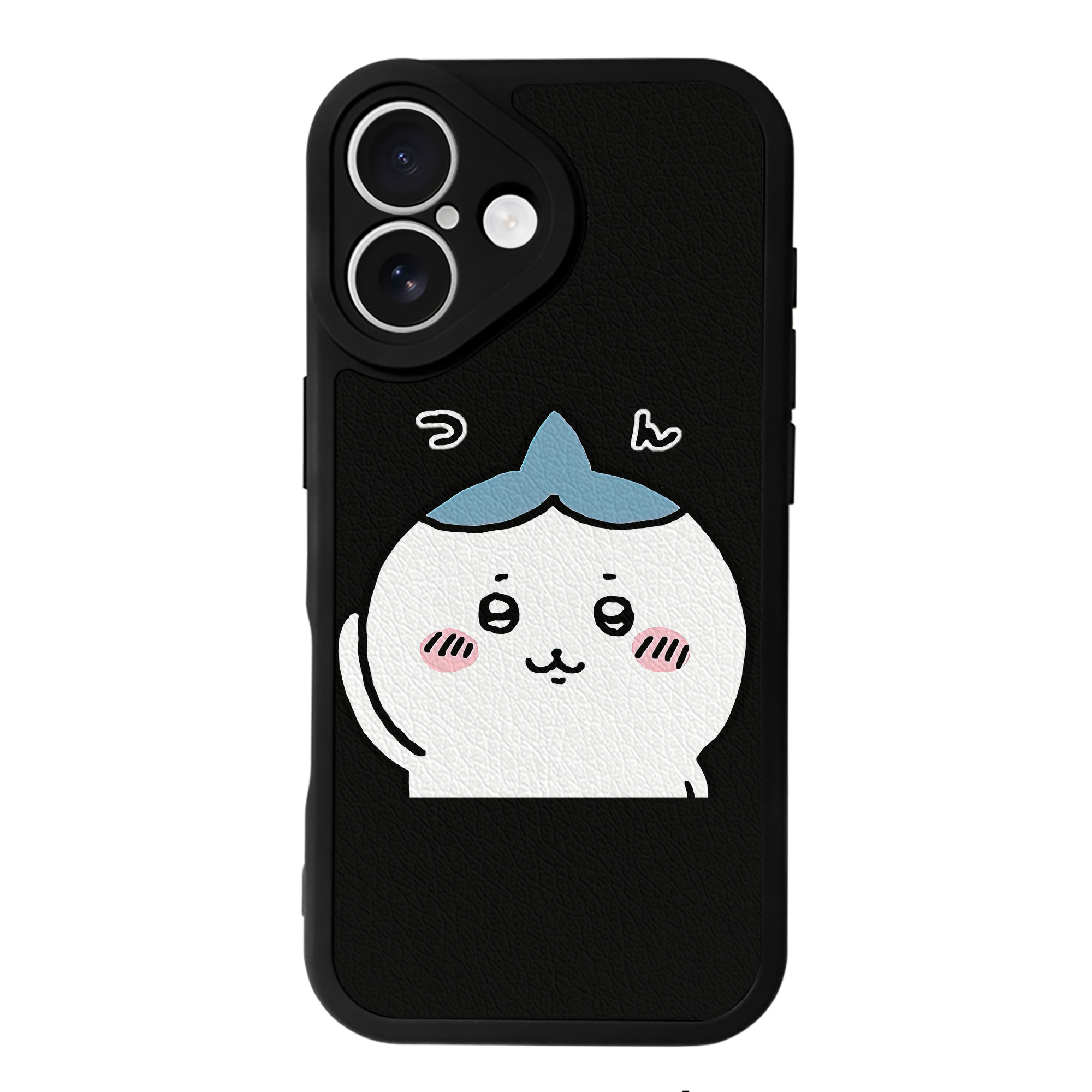 （画像用） ちいかわ ハチワレ Chii-kawa hachiware 【iPhone 16シリーズ対応】シリコンスマホケース（レザー調） 材質：シリコン